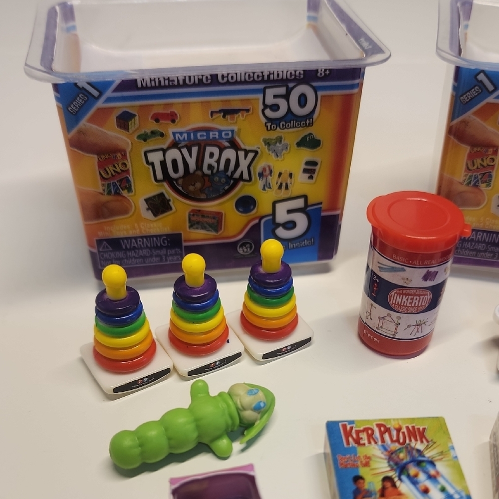 Miniature Toy Box Set with Rainbow Stacking Rings - Picture 5 of 9